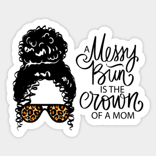 Messy Bun Crown Sticker